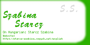 szabina starcz business card